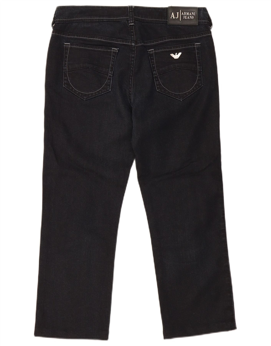 Armani Femme Jean Droit W29 L24 Bleu Marine Coton