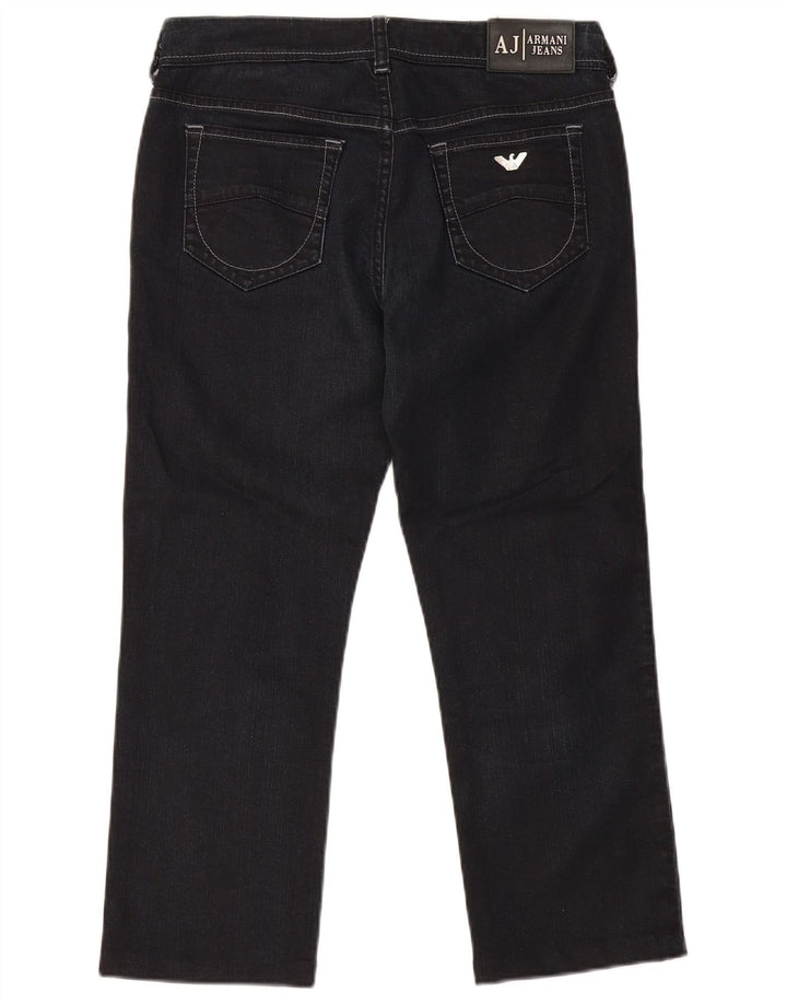 Armani Femme Jean Droit W29 L24 Bleu Marine Coton