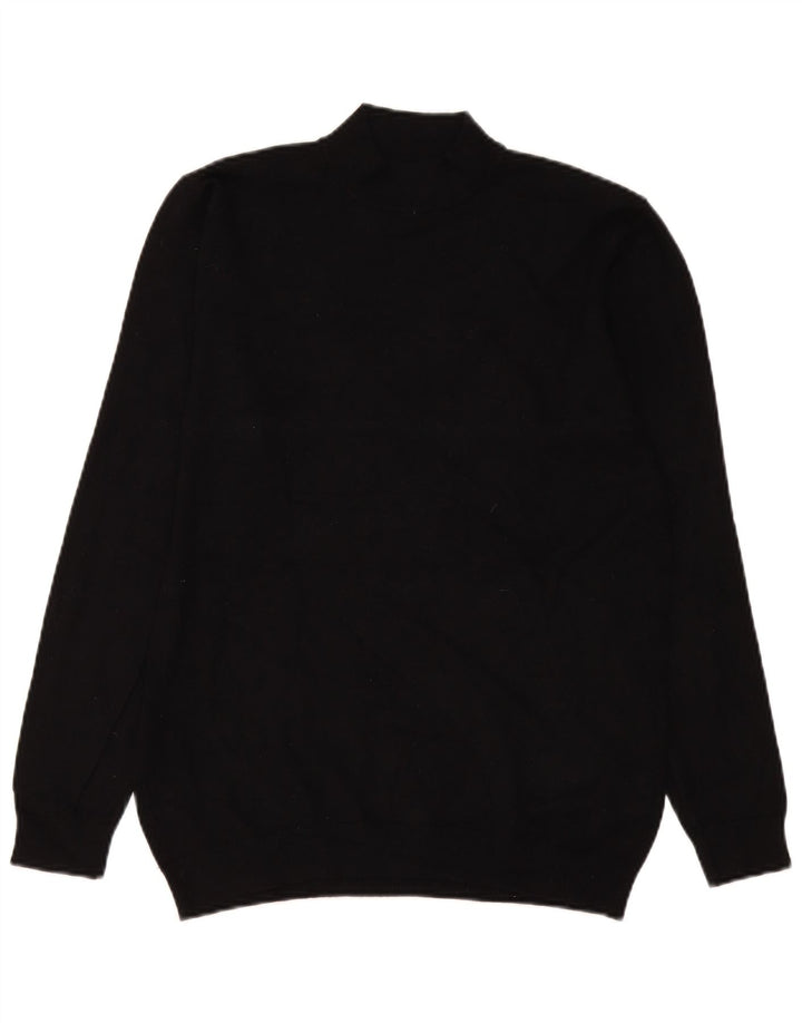 Zara Pull Col Roulé Homme Noir Moyen Viscose