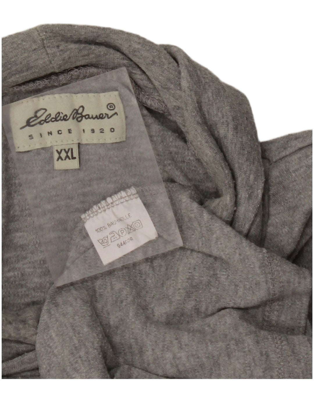 EDDIE BAUER Haut Homme Manches Longues 2XL Gris Coton