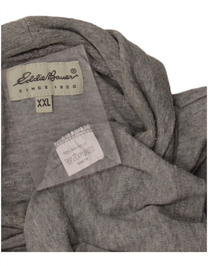 EDDIE BAUER Haut Homme Manches Longues 2XL Gris Coton