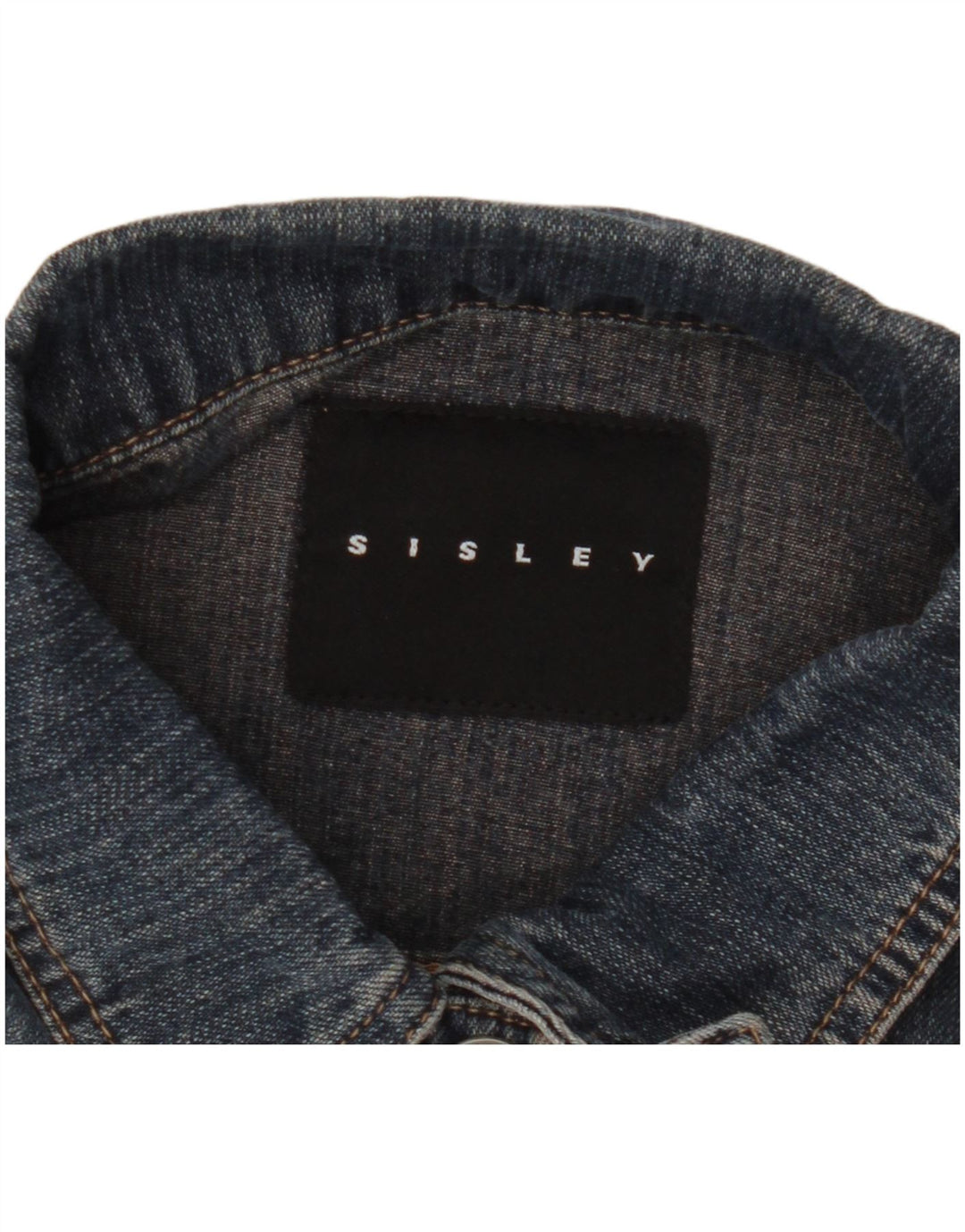 Sisley Veste en Jean Femme UK 14 Large Bleu Coton