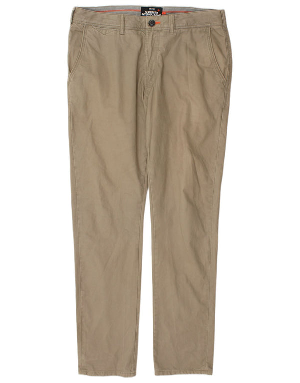 Superdry Pantalon Chino Militaire Slim Homme W33 L32 Kaki