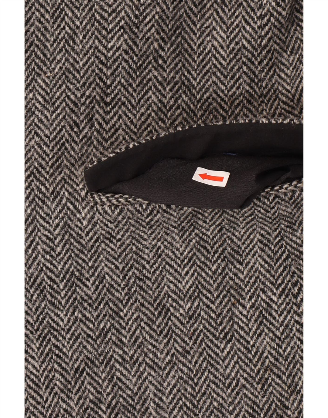 HARRIS TWEED Veste Blazer Homme UK 40 Grand Gris Chevrons Classique