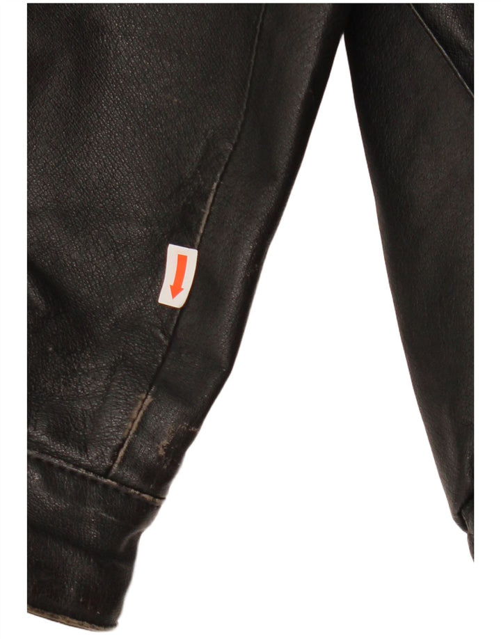 C & A Veste en cuir pour homme EU 54 2XL Cuir noir