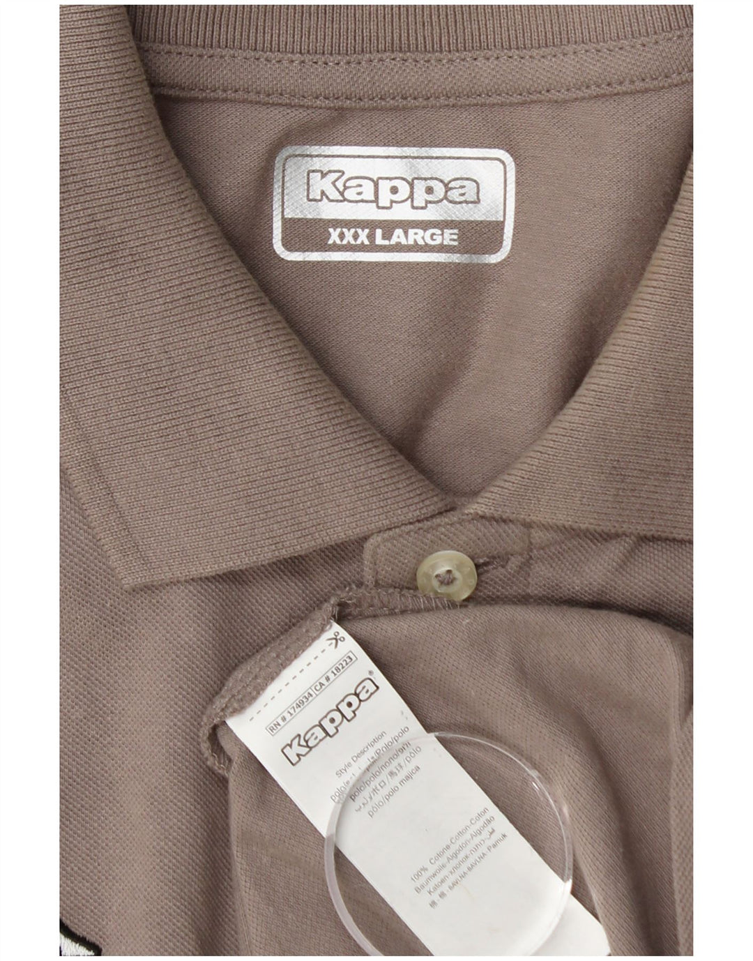 KAPPA Polo Homme 3XL Gris Coton