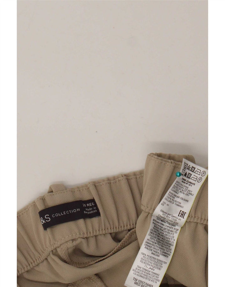 Marks & Spencer Short Chino Femme UK 20 2XL W42 Beige Polyester