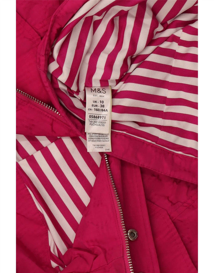 Marks & Spencer Veste utilitaire à capuche pour femme UK 10 Small Rose Polyester