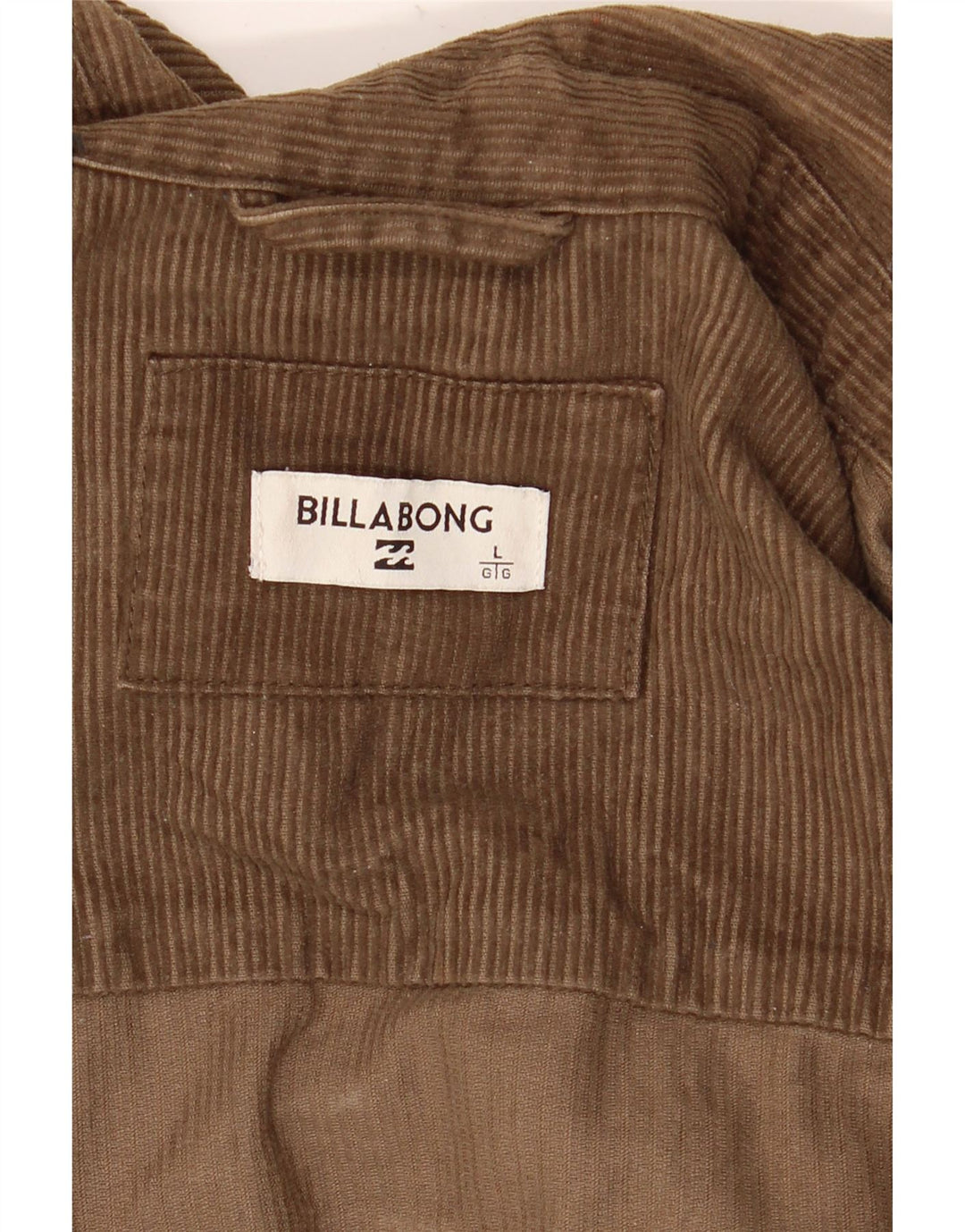 Billabong Veste en velours côtelé pour homme UK 40 Large Marron