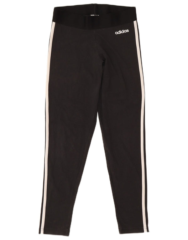 Adidas Leggings Femme UK 12/14 Coton Noir Moyen