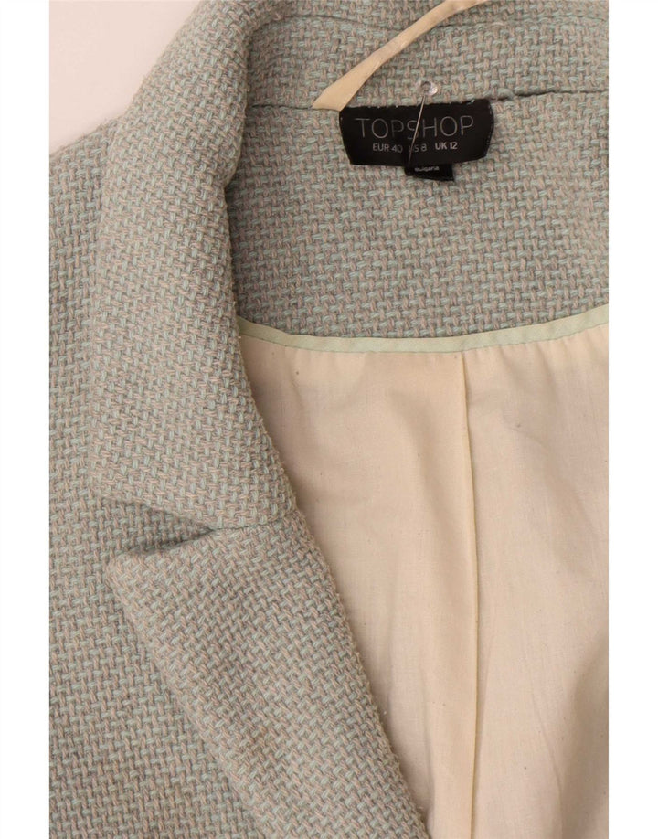 Topshop Pardessus ouvert surdimensionné pour femme UK 12 Acrylique gris moyen
