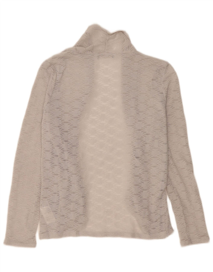 Oasis Cardigan surdimensionné pour femme UK 10 Petit gris géométrique en polyester