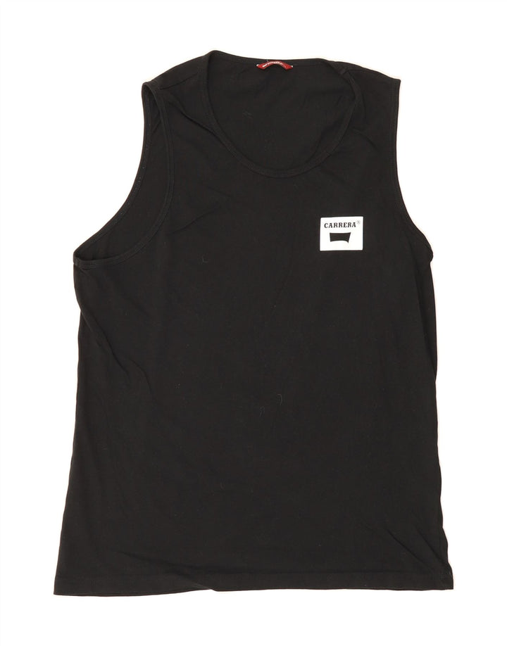 CARRERA Mens Vest Top Large Black Cotton Vintage Carrera and Second-Hand Carrera from Messina Hembry 