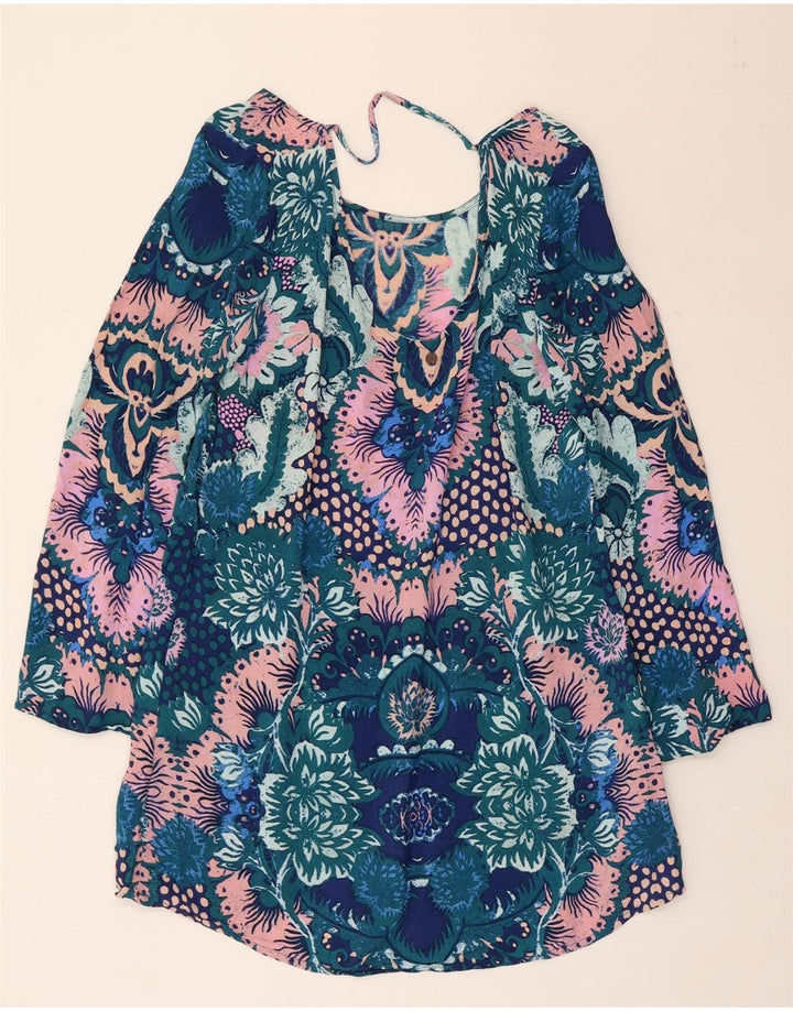 BILLABONG Robe tunique à manches longues pour femme UK 12 Medium Multicolore Floral