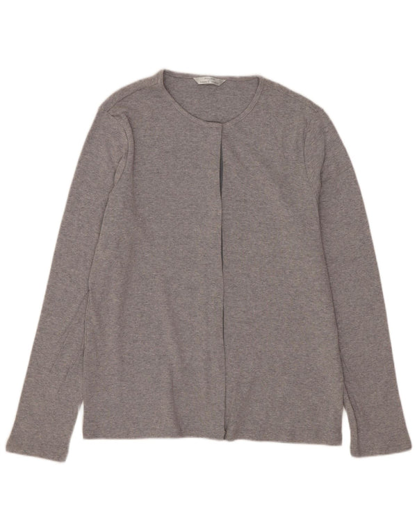 Marks & Spencer Cardigan pour femme en coton gris moyen UK 12