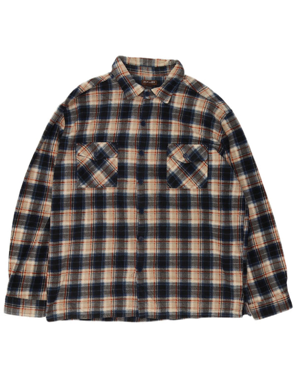 ATLAS FOR MEN Chemise Polaire Homme 3XL Bleu Carreaux Polyester