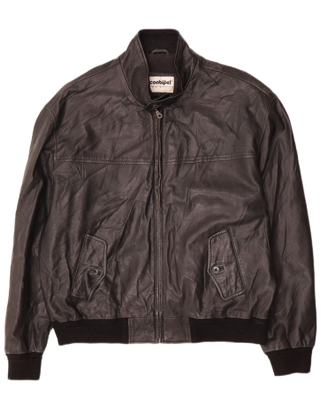 Conbipel Blouson Bomber En Cuir Homme IT 54 XL Cuir Noir