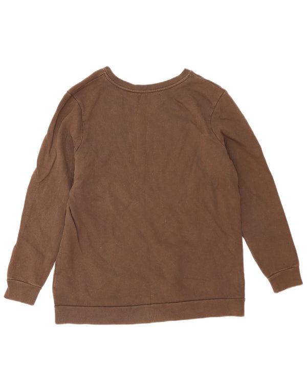 Calvin Klein Jeans Sweat-shirt graphique pour femme UK 16 Large Marron