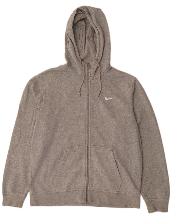 NIKE Pull à capuche zippé pour homme Grand coton gris