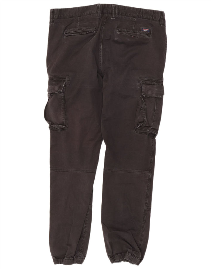 Superdry Pantalon Cargo Joggers Homme W36 L30 Coton Noir