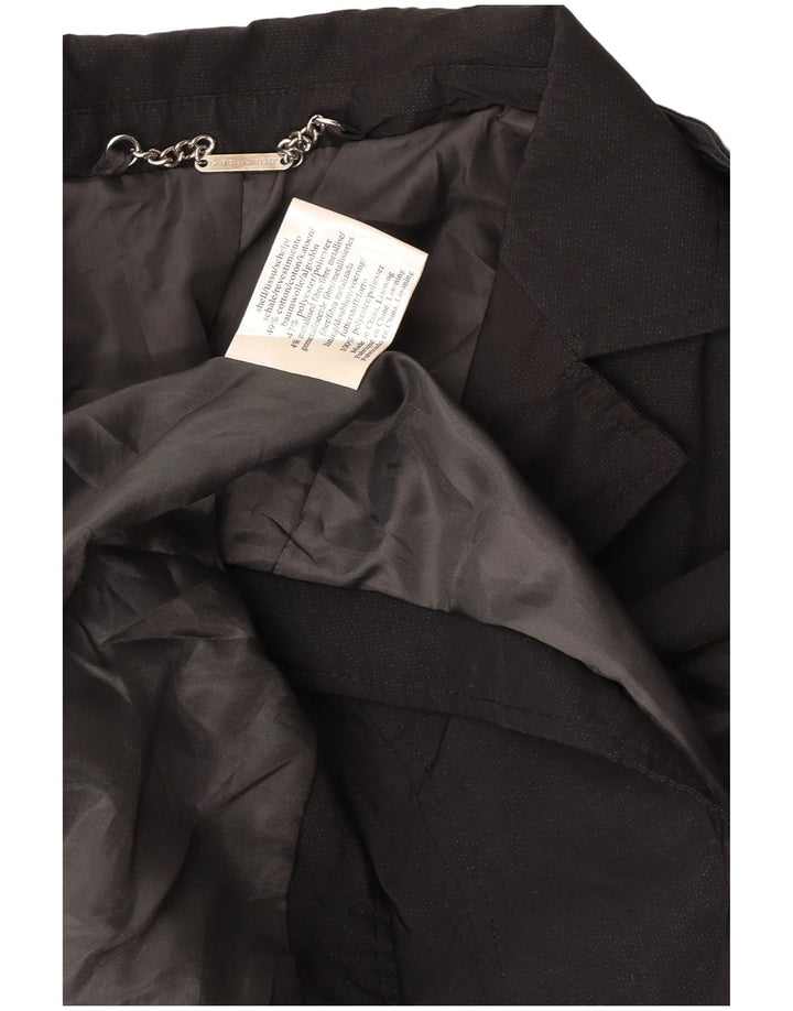 Laura Ashley Trench-Coat pour femme UK 14 en coton noir moyen