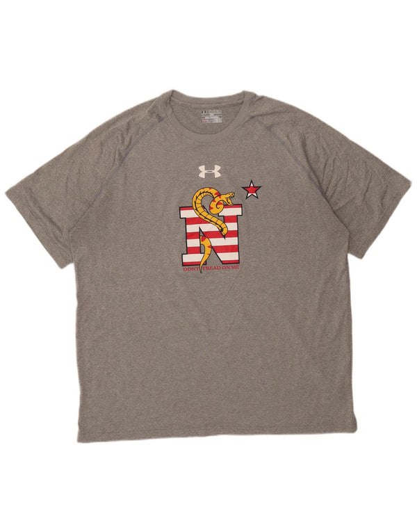 Under Armour T-Shirt Graphique Coupe Ample Homme 2XL Gris