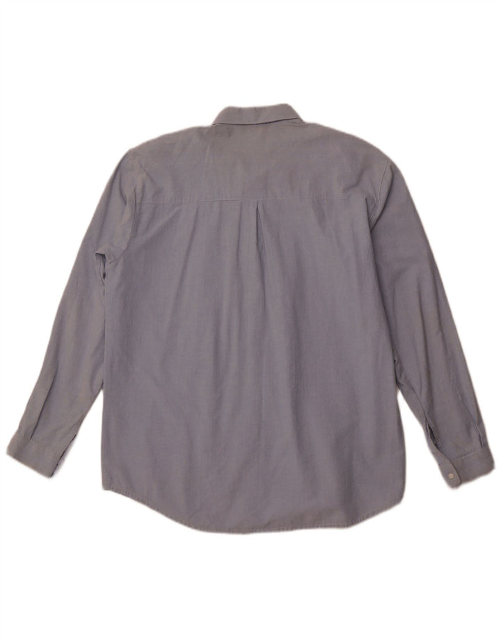 VINTAGE Chemise Femme UK 18 XL Bleu Floral Coton Rétro