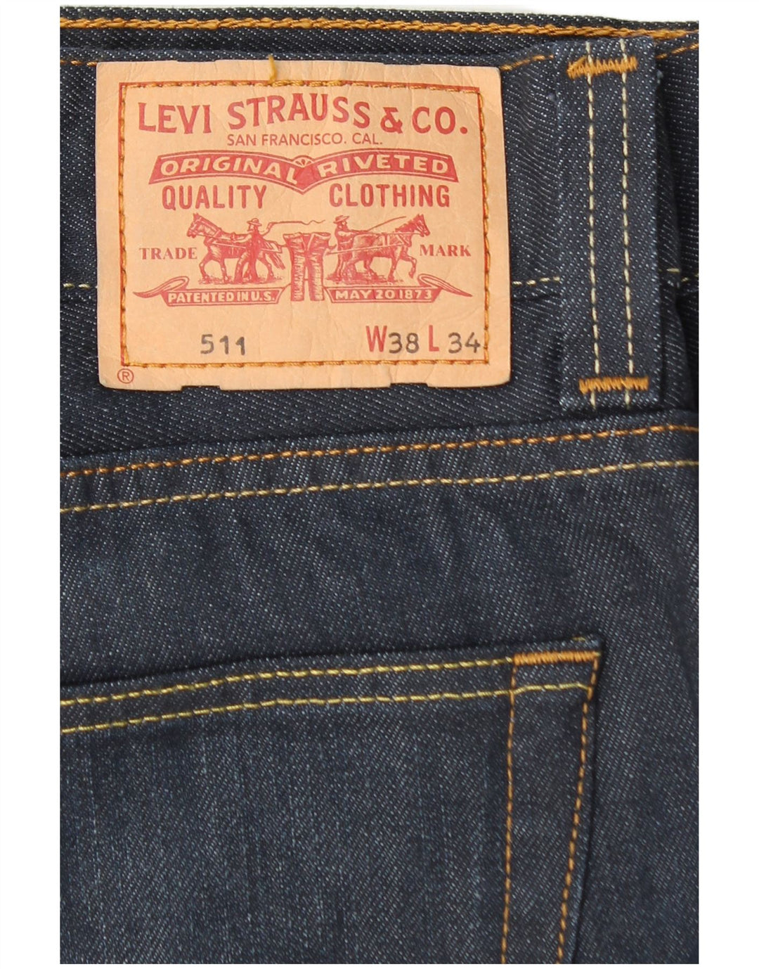 Levi's Jean Slim 511 Homme W38 L31 Bleu Marine Coton