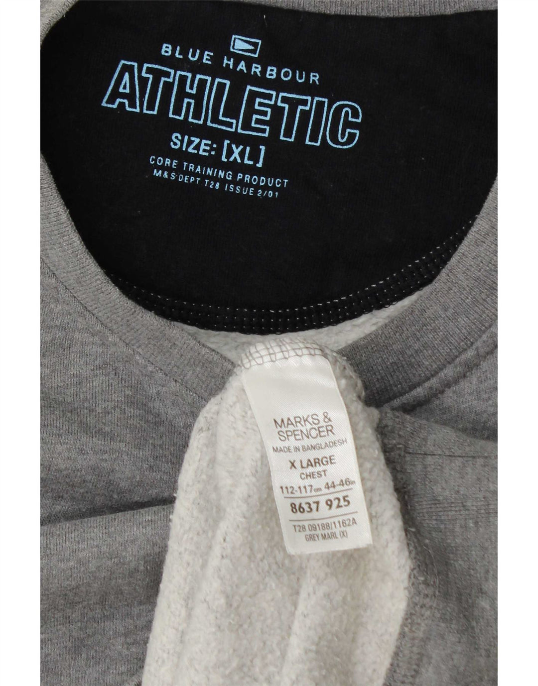 Marks & Spencer Sweat-shirt pour homme XL Gris Coton