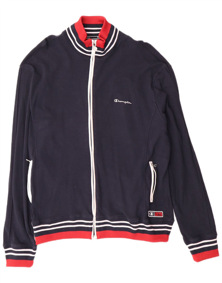 Champion Veste de survêtement pour homme 2XL Bleu marine Coton