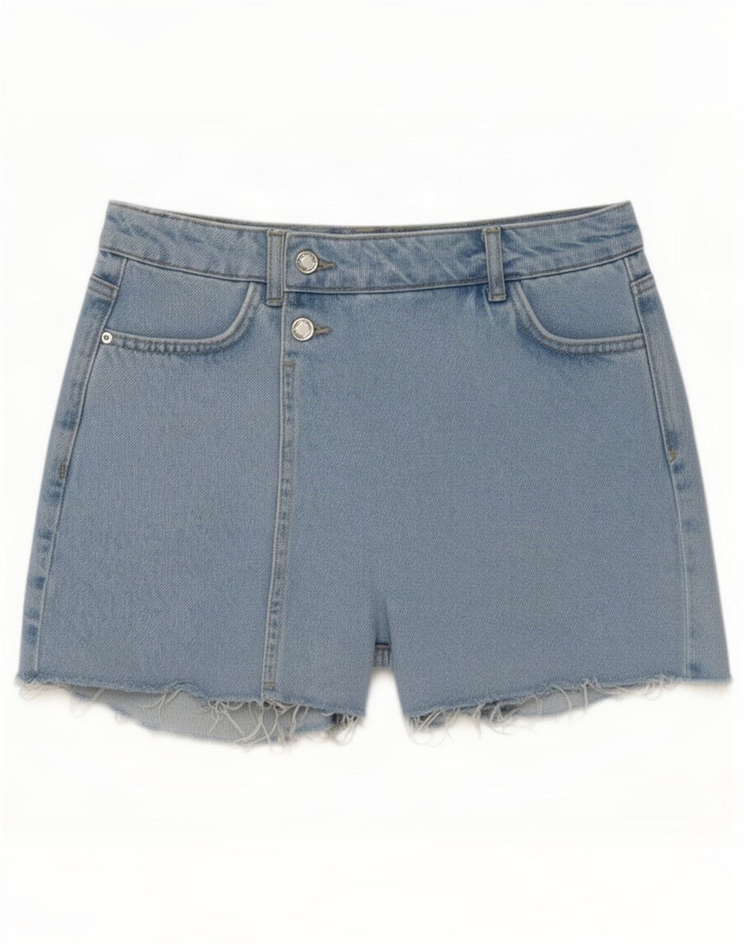 Zara Femme Short En Jean Petit W26 Bleu