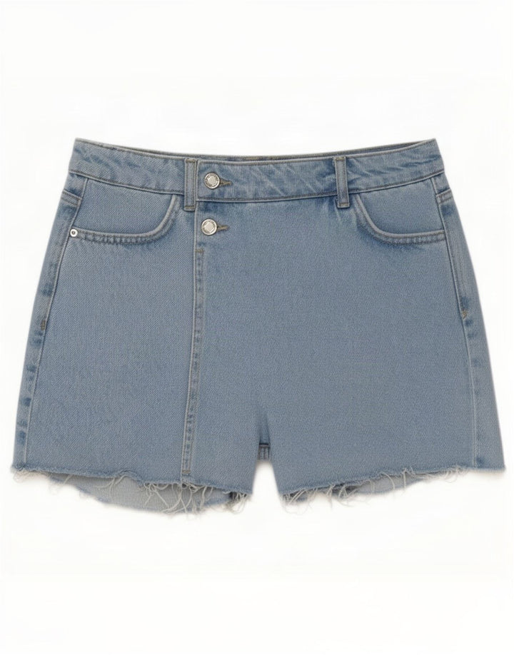 Zara Femme Short En Jean Petit W26 Bleu