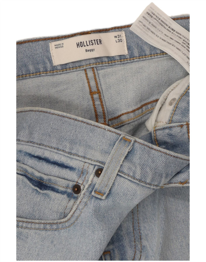HOLLISTER Jean Baggy Loose Homme W31 L30 Bleu Coton