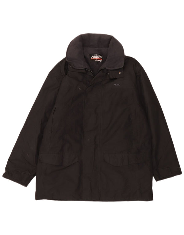 Musto Parka à capuche pour homme UK 38 Medium Noir Polyester