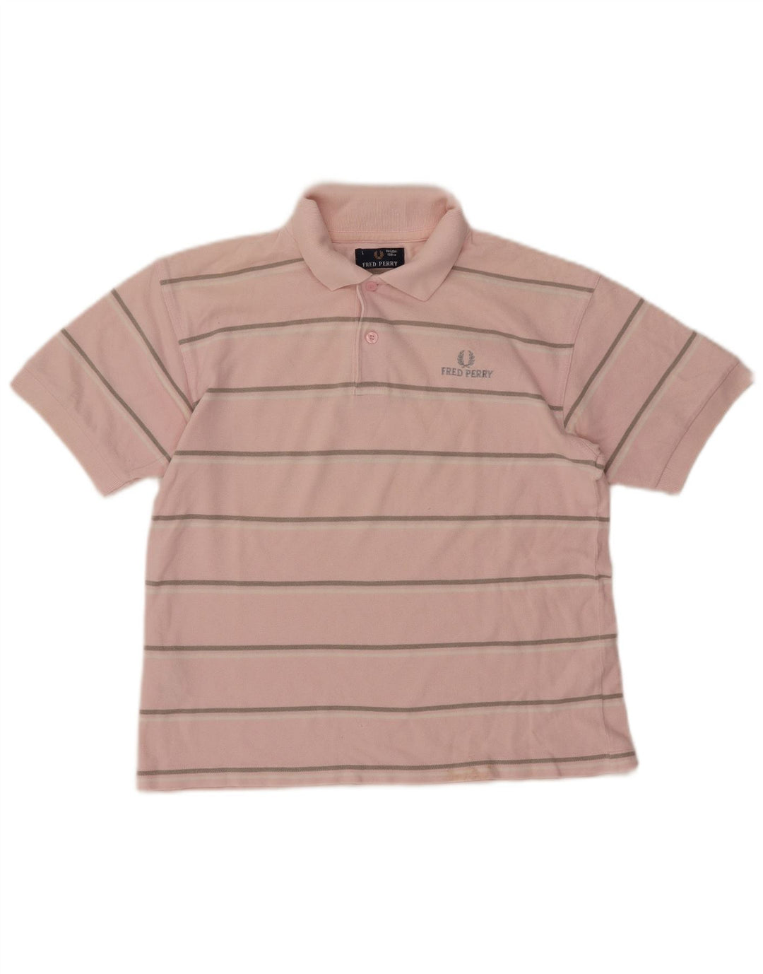 Fred Perry Polo Garçon 12-13 ans Grand Coton Rayé Rose