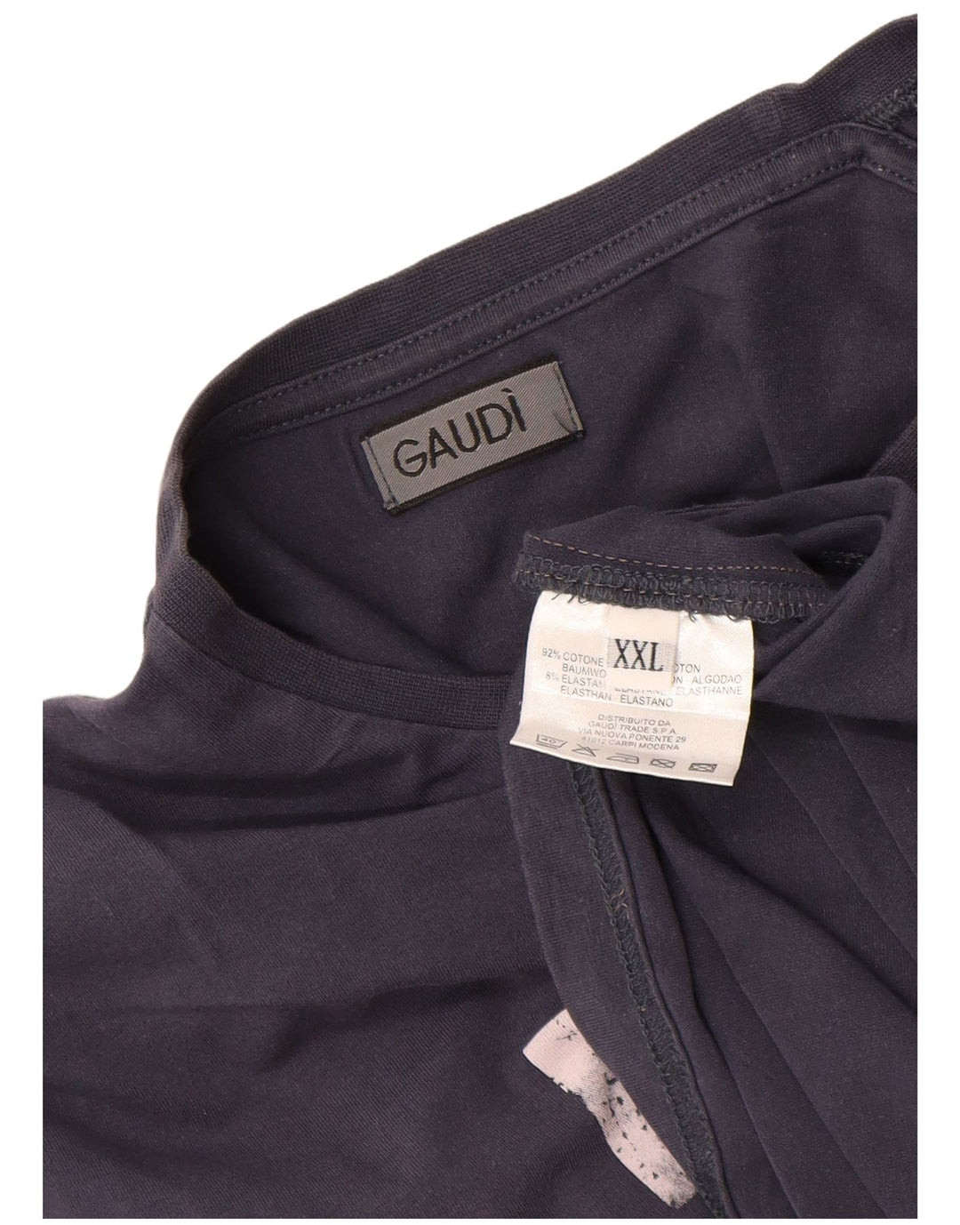 Gaudi Homme Graphique Top Manches Longues 2XL Bleu Marine Coton