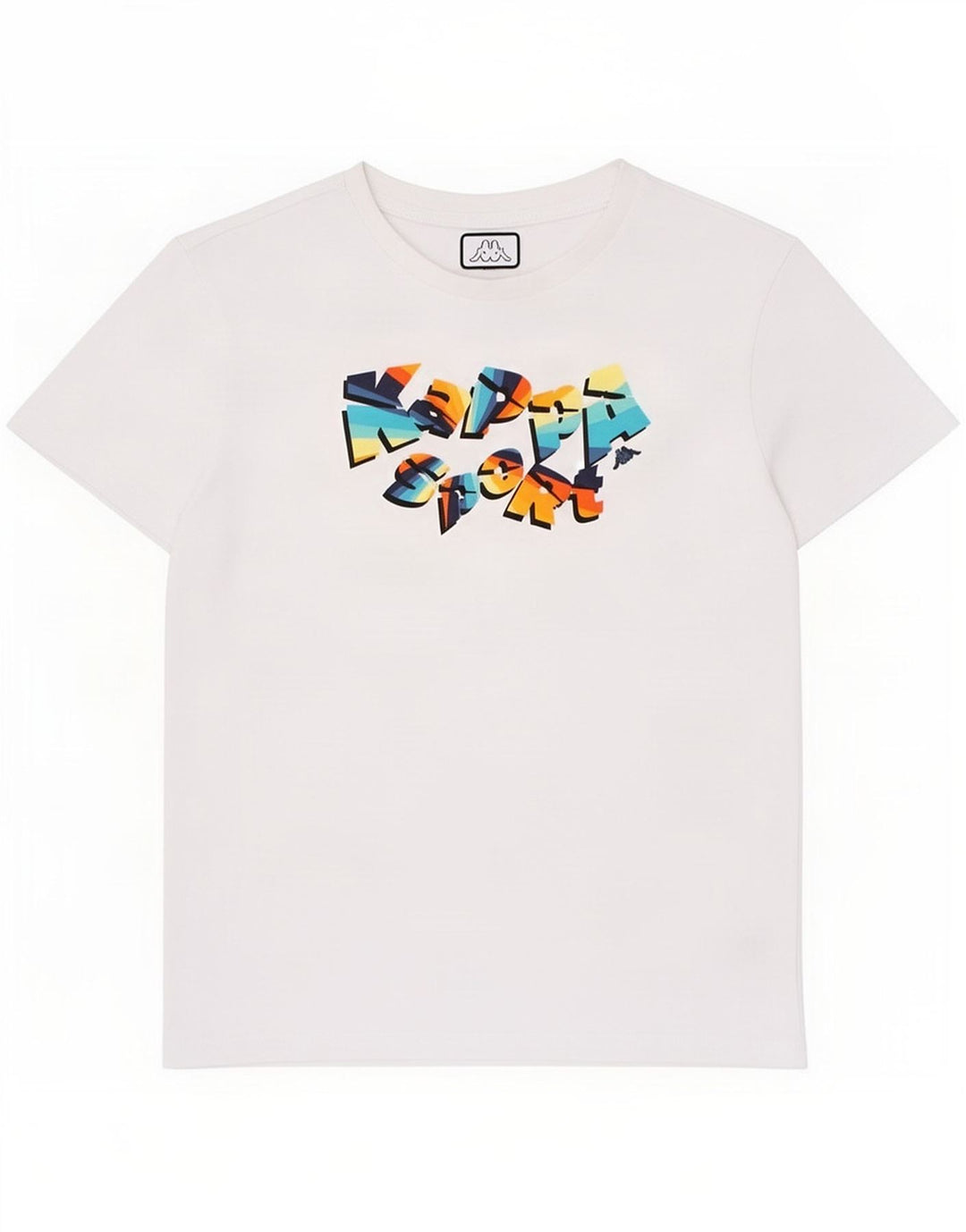 Kappa T-Shirt Graphique Garçon 11-12 ans Blanc