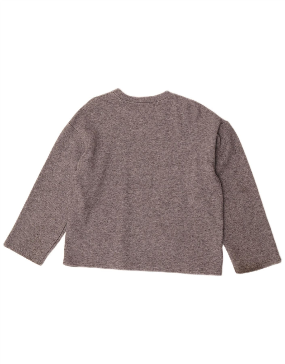 Zara Femme Haut Oversize Manches Longues UK 10 Petit Gris Viscose
