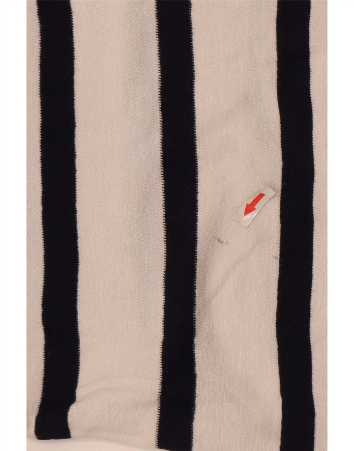 Marks & Spencer Haut à manches longues pour femme UK 12 Coton rayé blanc moyen