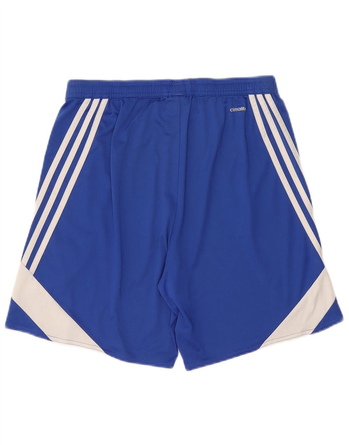 Adidas Short de Sport Climalite Homme Bleu Moyen Polyester Colorblock