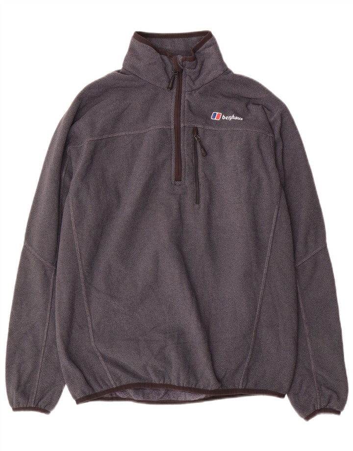 BERGHAUS Sweat-Shirt Col Zippé Homme Petit Gris Polyester