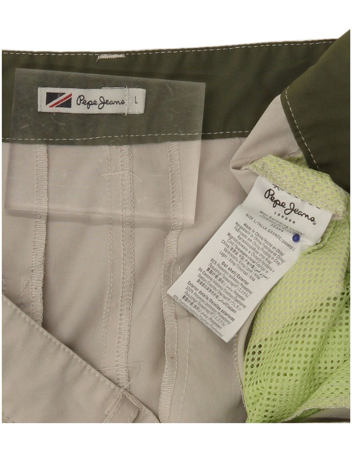 PEPE JEANS Short Chino Femme Large W34 Beige Polyester