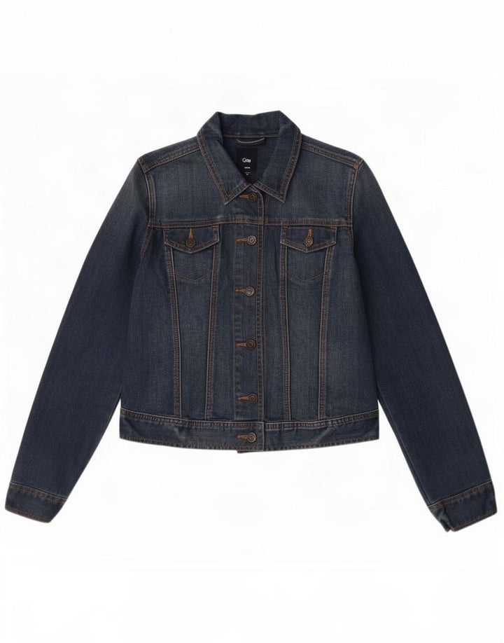 Gap Veste en jean courte pour femme UK 14 Bleu moyen Coton