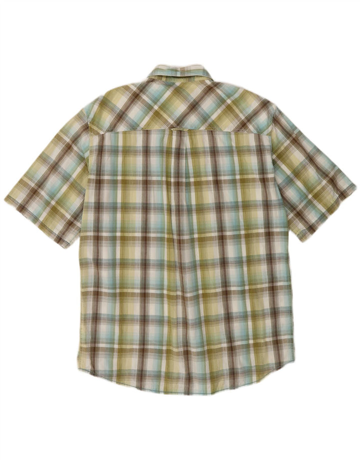 Marlboro Classics Chemise à manches courtes pour homme Grand carreaux verts