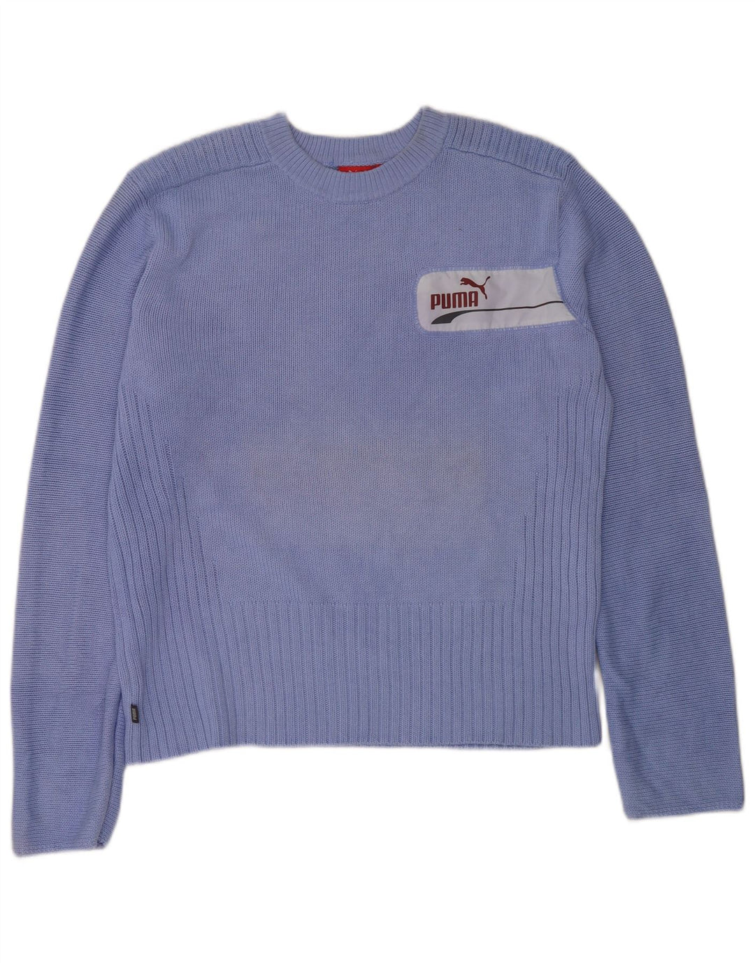 Puma Pull ras du cou pour homme, grand, bleu, acrylique