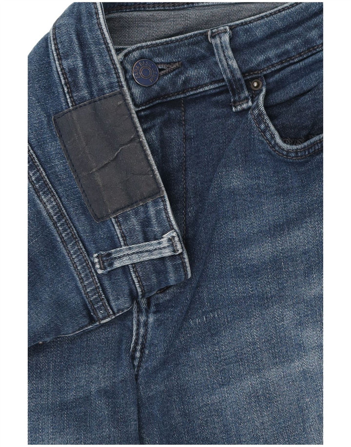 Zara Femme Jean Slim Cropped W28 L24 Bleu Marine