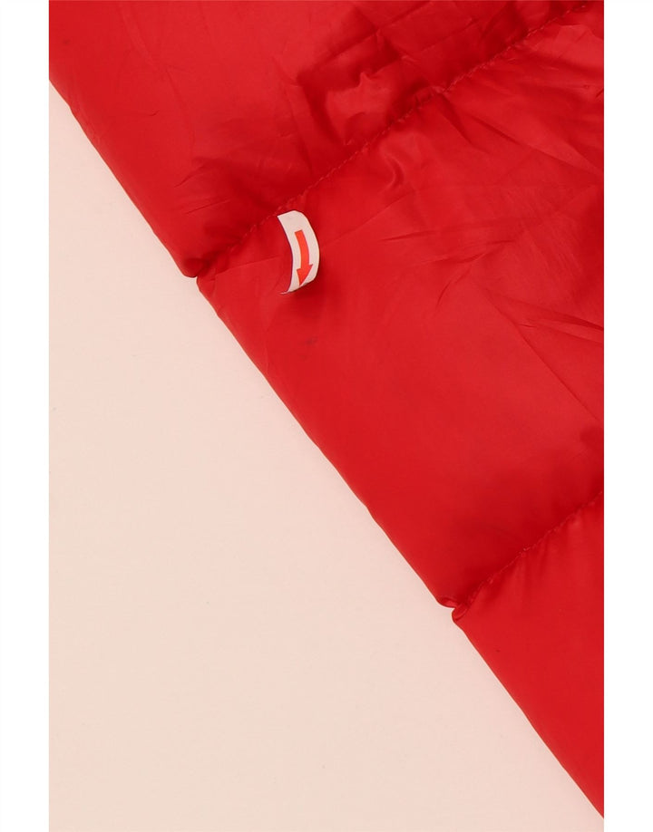 Calvin Klein Jeans Veste matelassée à capuche pour femme UK 14 Rouge moyen Polyester