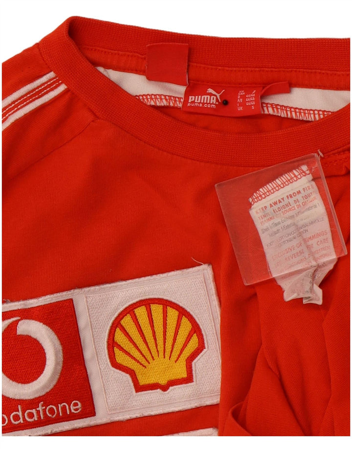 PUMA T-Shirt Graphique Ferrari Homme Petit Rouge Coton Colorblock