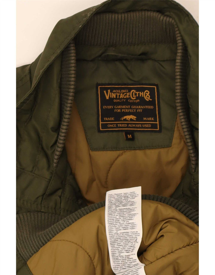 Jack & Jones Veste Bomber Homme UK 38 Medium Kaki Nylon