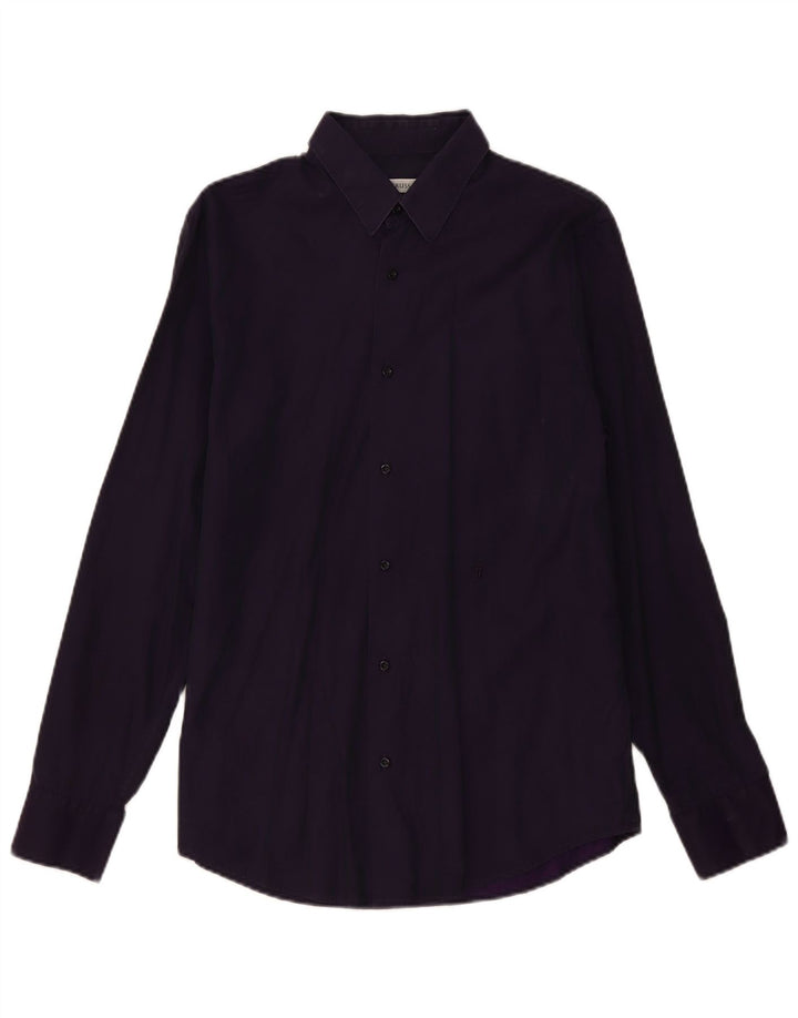 Trussardi Chemise Homme Taille 40 Violet Moyen Coton